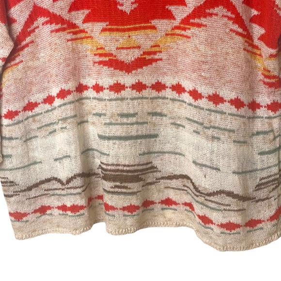 Denim & Supply Ralph Lauren XL Southwestern Aztec 3/4 Sleeve Linen Blend… - Picture 3 of 6